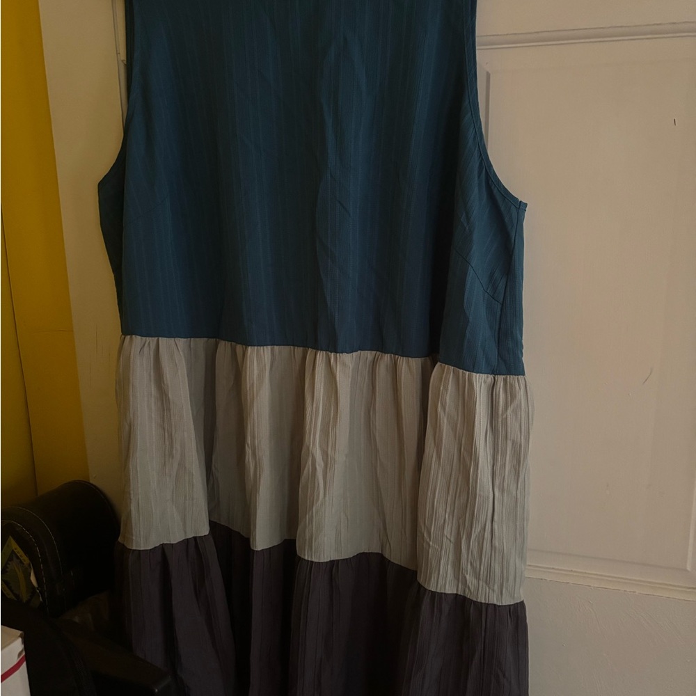 Colorblock Sleeveless Mini Dress